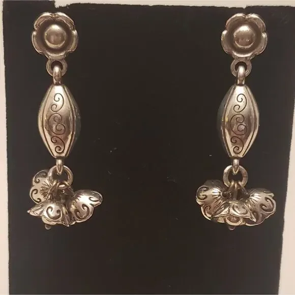 Brighton vintage retired rare LE Caprice flower drop earrings - Picture 1 of 3